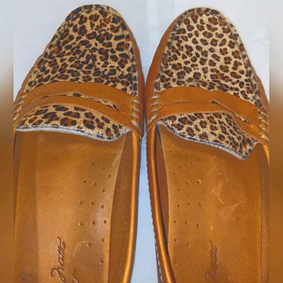 Massimo Matteo Firenze Animal Print Penny Loafers - Picture 6 of 9
